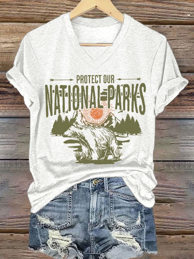 Women's Protect Our National Parks Printed T-Shirt