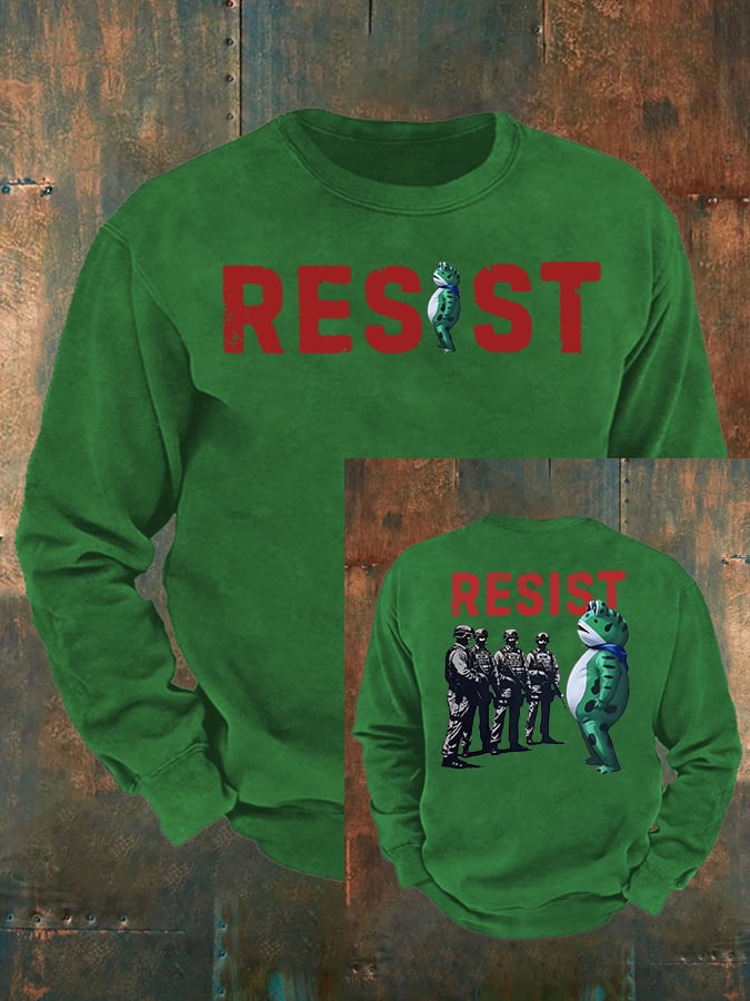 Men's Portland Frog Resist print Casual Sweatshirt