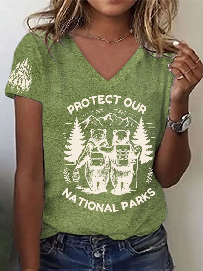 Women's Retro Protect Our National Parks Print T-Shirt