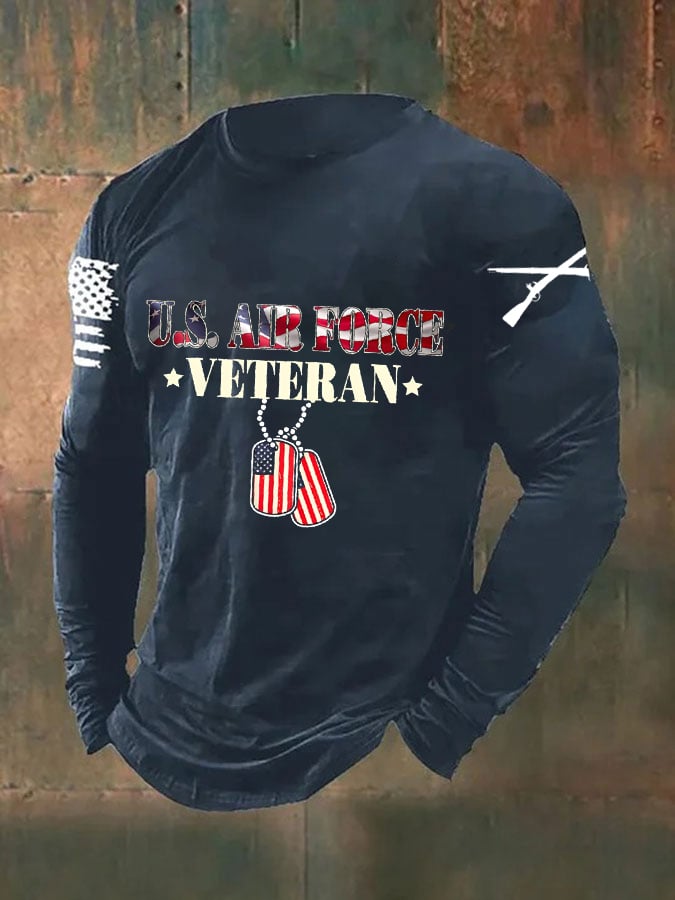 Men's Vintage Veteran Print T-Shirt