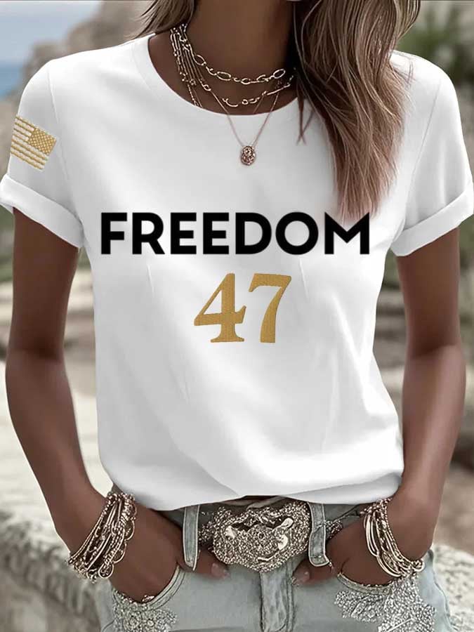 Women's Commemorative Leader Print Casual T-shirt