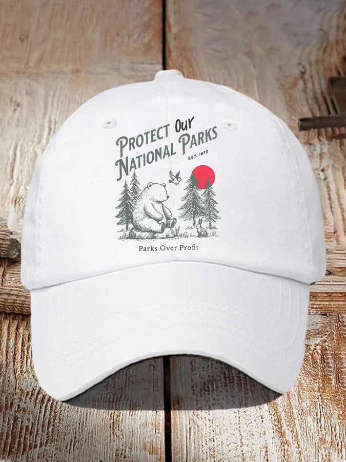 Protect Our National Parks Print Baseball Cap
