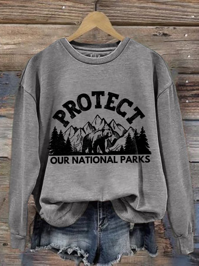 Women's Protect Our National Parks Printed Sweatshirt