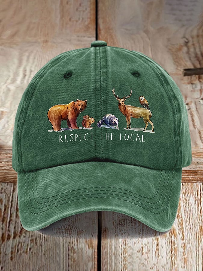 Retro Respect The Local Printed Baseball Cap