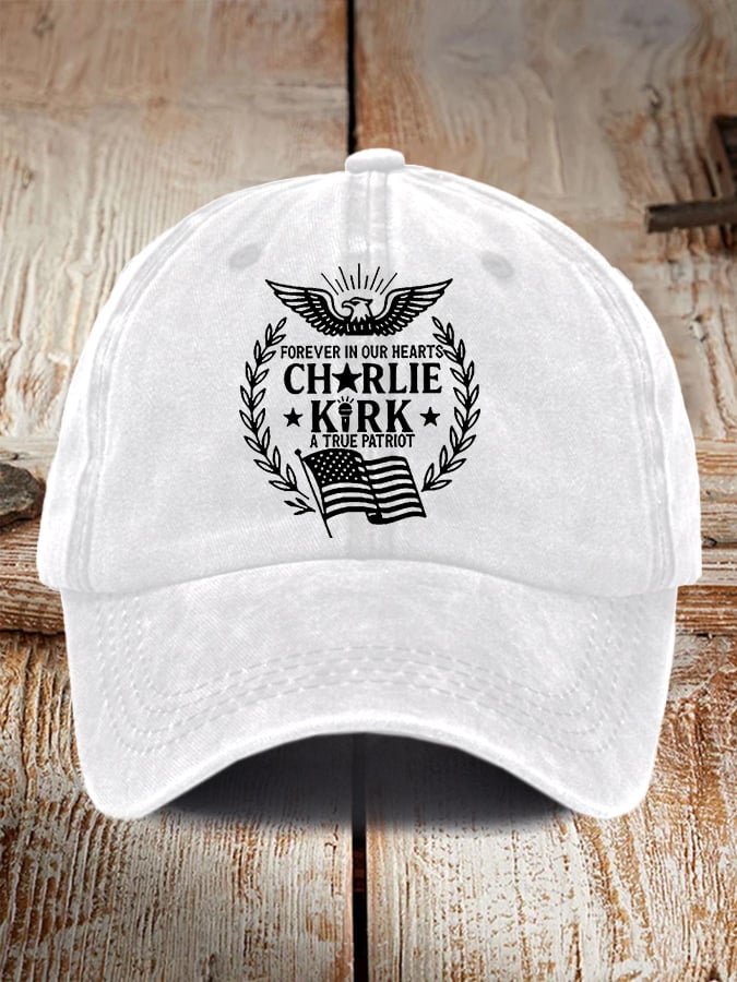 Unisex Forever In Our Hearts A True Patriot Print Baseball Cap