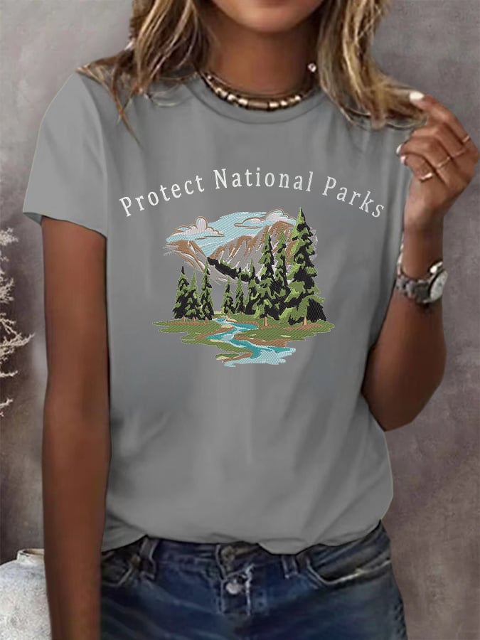Women's Retro Protect Our National Parks Print T-Shirt
