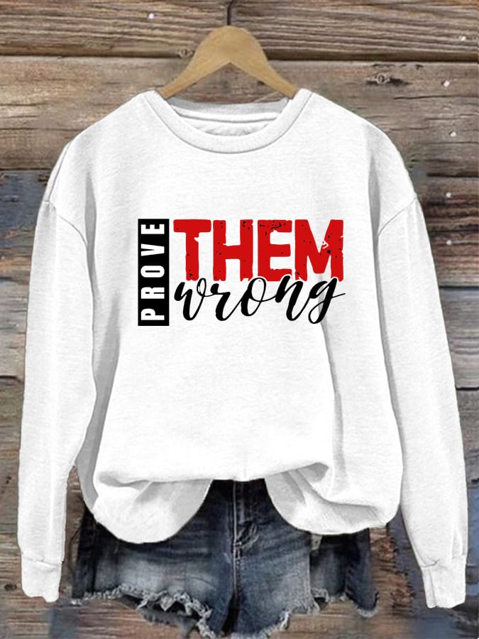 Women'S Casual Letter Print Long-Sleeved Sweatshirt