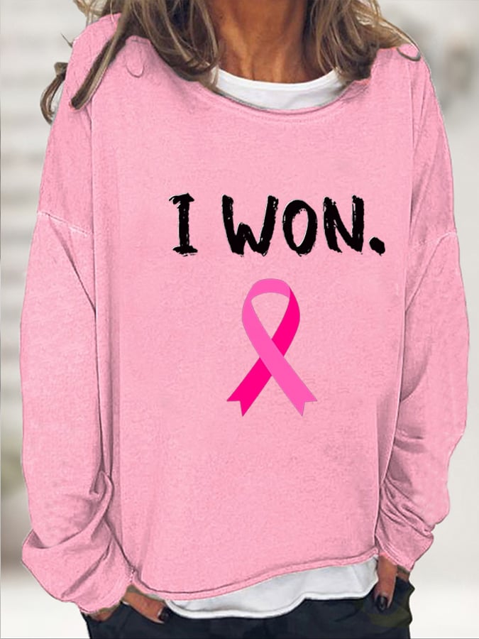 Women's Breast Cancer Awareness Crew Neck Sweatshirt