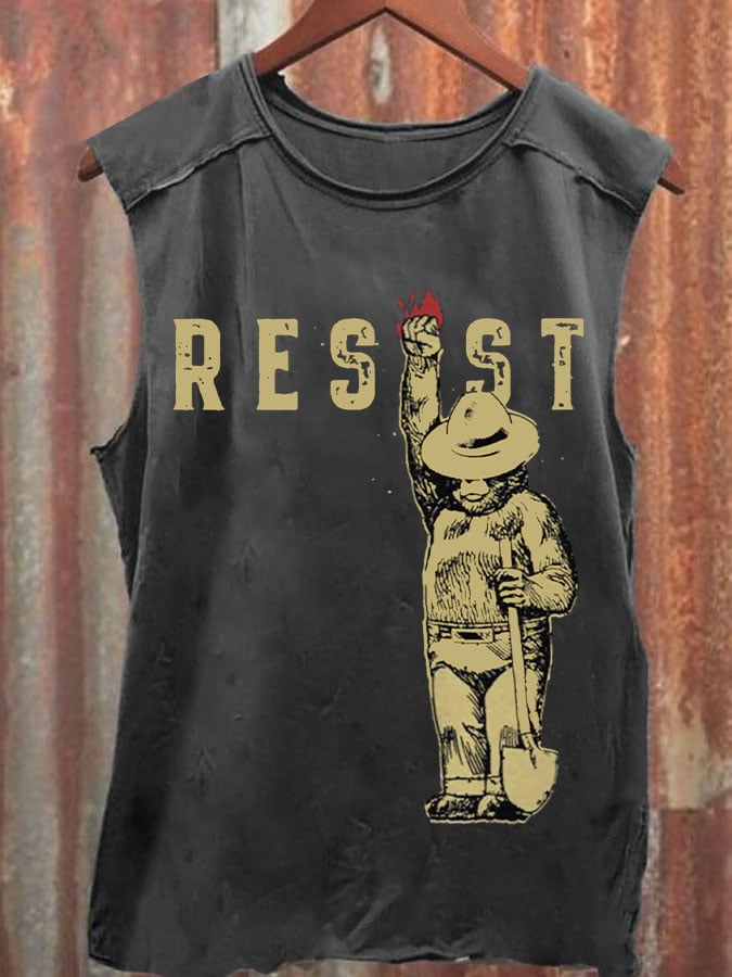 Men's Protect Our National Parks Print Sleeveless Tank Top