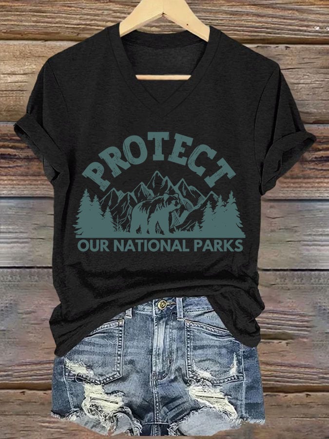 Women's Protect Our National Parks Printed T-Shirt