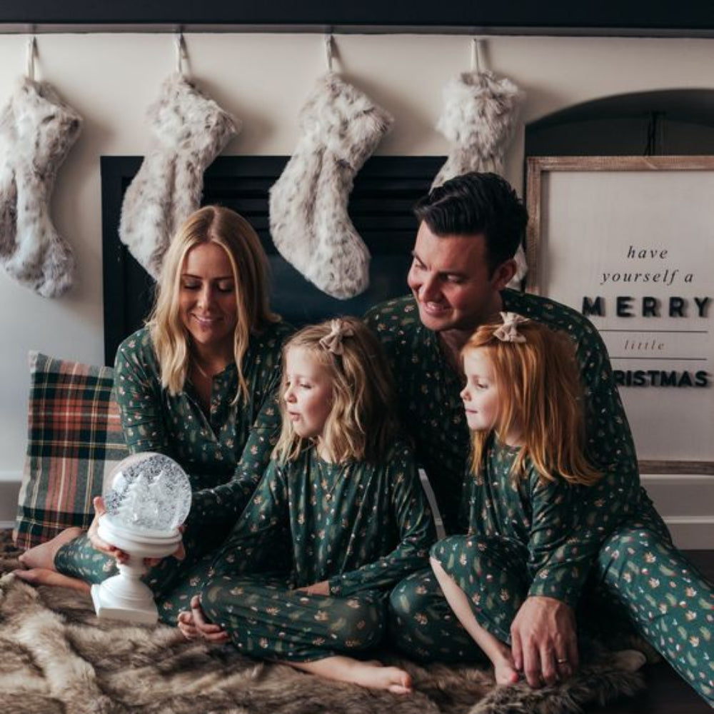 Green Christmas Tree Matching Family Pajamas | Adults, Kids & Dog Pajamas
