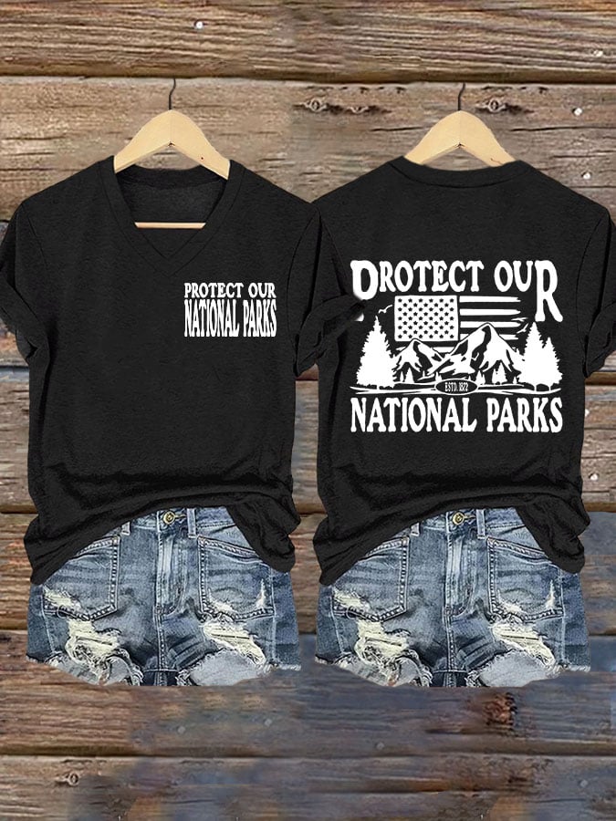 Women's Protect Our National Parks Printed T-Shirt