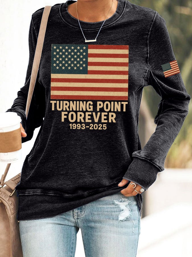 Women's Turning Point Forever 1993 2025 Print Round Neck Sweatshirt