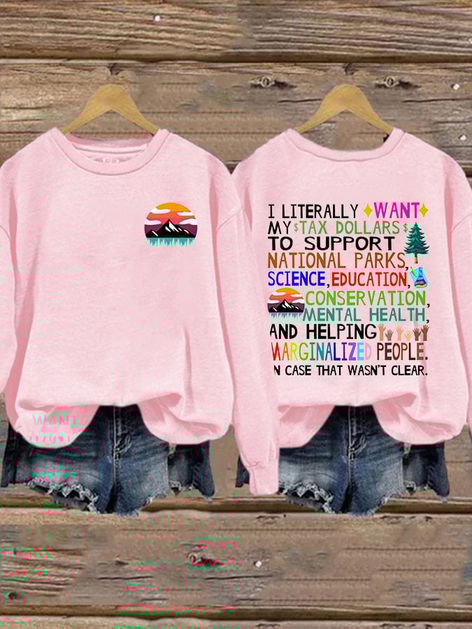 Women's Support National Parks Printed Sweatshirt