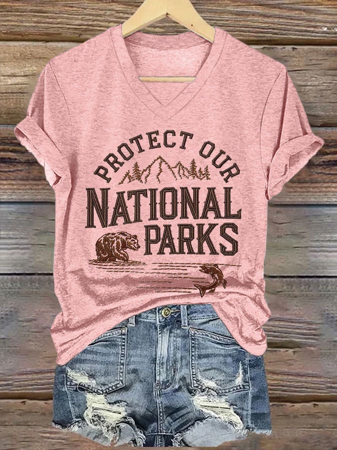 Women's Protect Our National Parks Printed T-Shirt