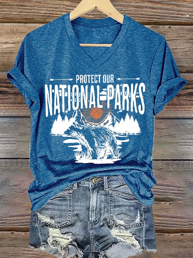 Women's Protect Our National Parks Printed T-Shirt