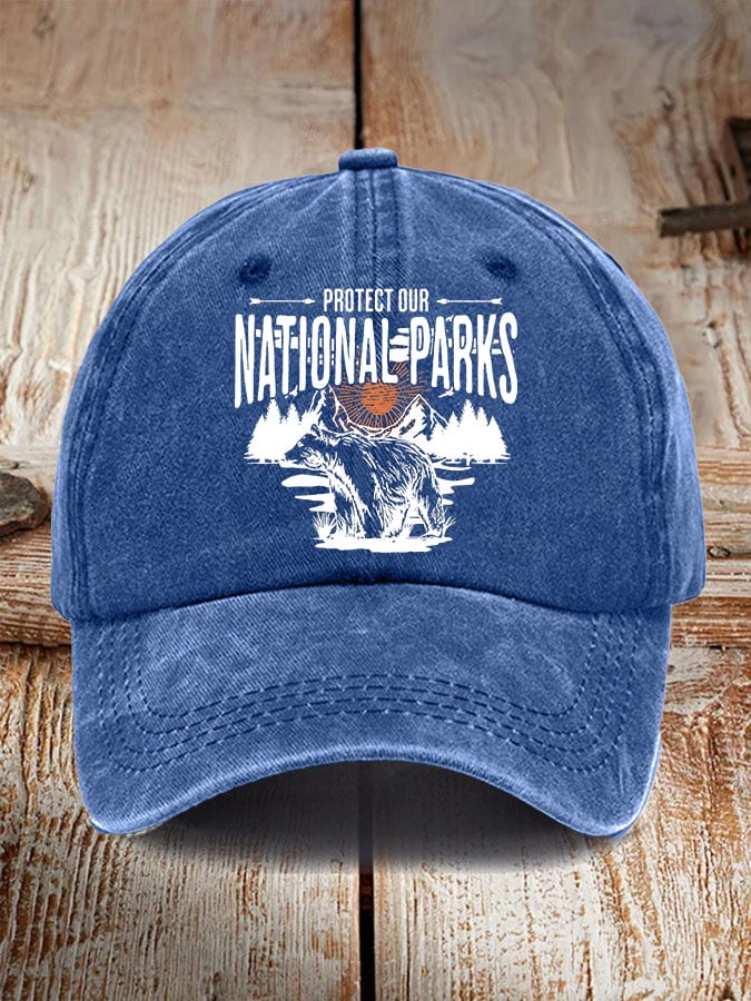 Protect Our National Parks Print Baseball Cap