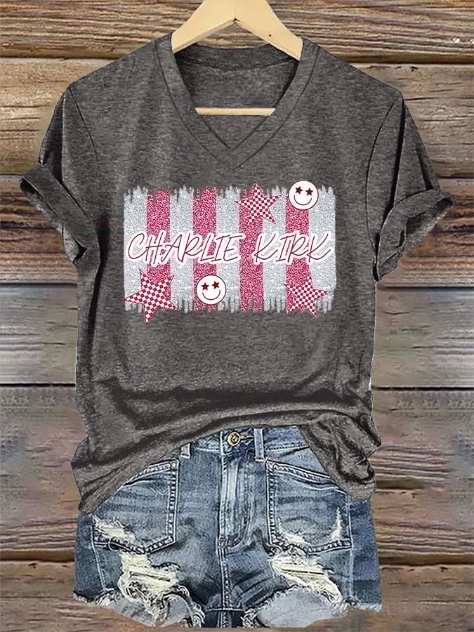 Retro Forever In Our Hearts Print T-Shirt