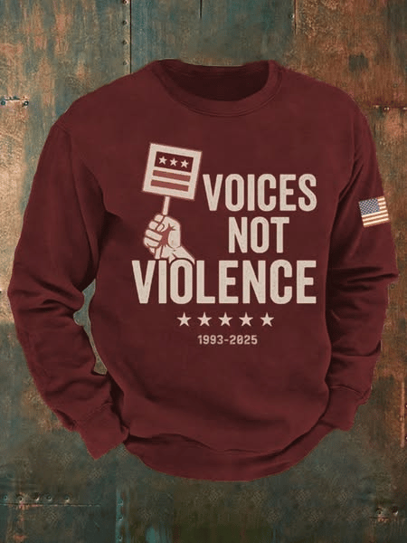 Men's USA Voice Not Violence Printed Sweatshirt