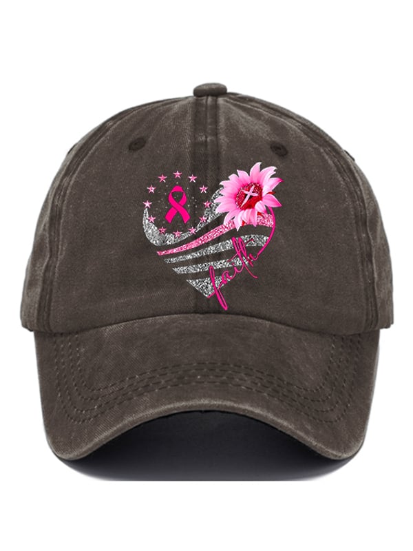 Breast Cancer Casual Print Baseball Cap