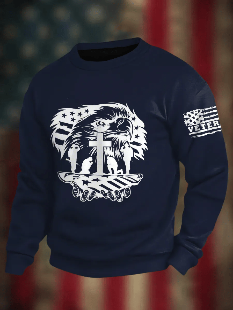 Man's Veterans Long Sleeve Sweatshirt