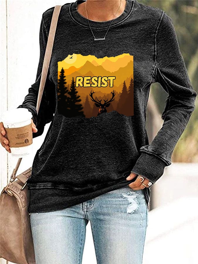 Retro Women's Save The National Parks Print Sweatshirt