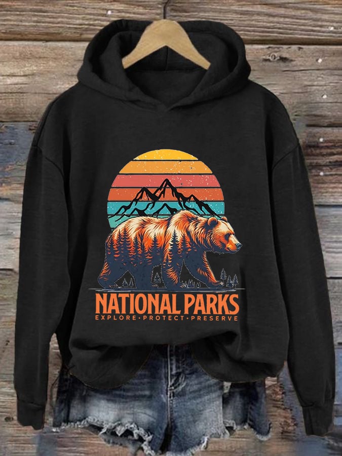 Women's National Parks Explore, Protect, Preserve Printed Sweatshirt