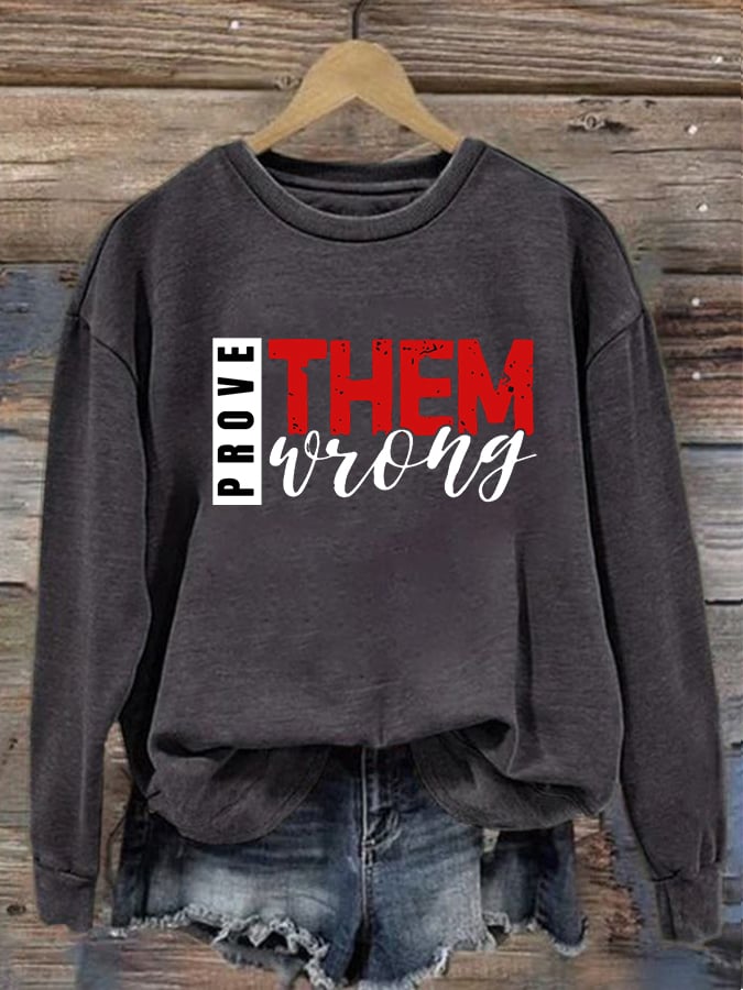 Women'S Casual Letter Print Long-Sleeved Sweatshirt