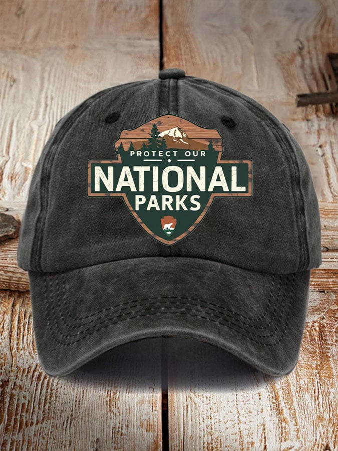 Protect Our National Parks Print Baseball Cap
