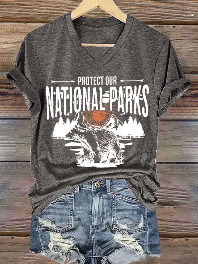Women's Protect Our National Parks Printed T-Shirt