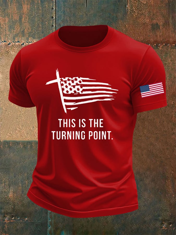 Men's This Is The Turning Point Print Round Neck T-Shirt