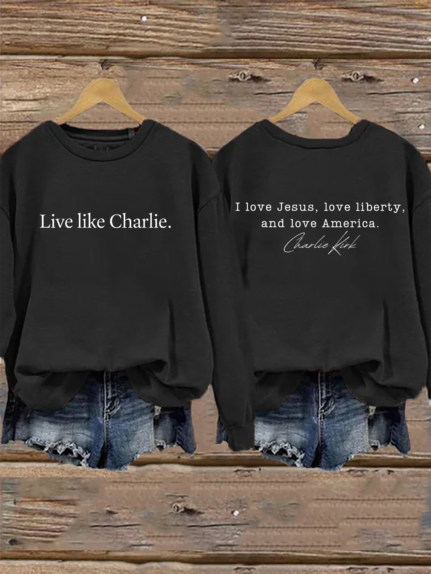 Retro Live Like I Love Jesus, Love Liberty, And Love America Print Sweatshirt