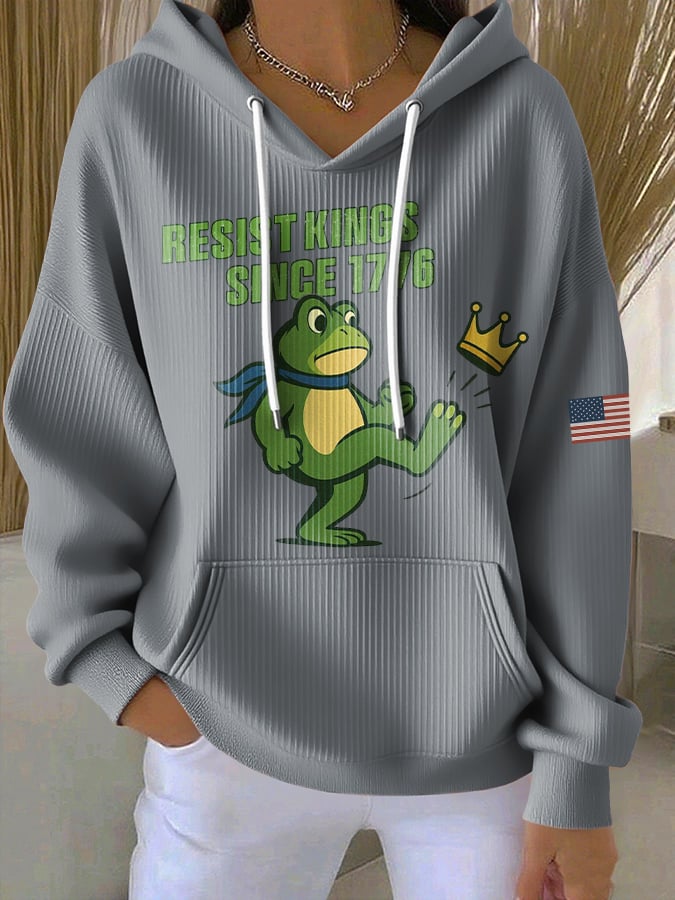 Women's Casual Resistance Frog Hoodie