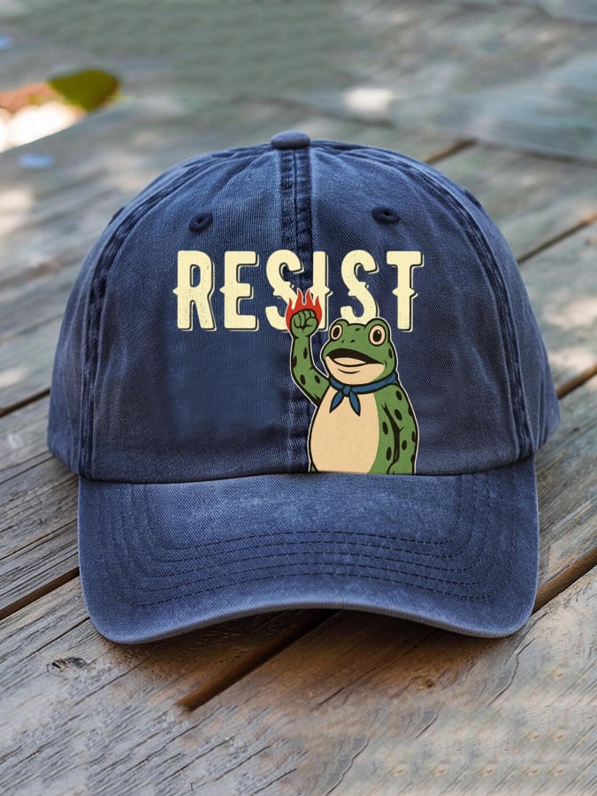 Unisex Casual Resistance Frog Washed Cotton Hat