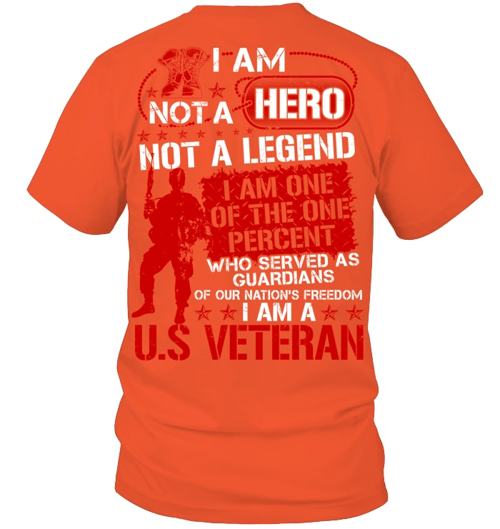 U.S Veteran Pattern 100&Cotton Print T-Shirt