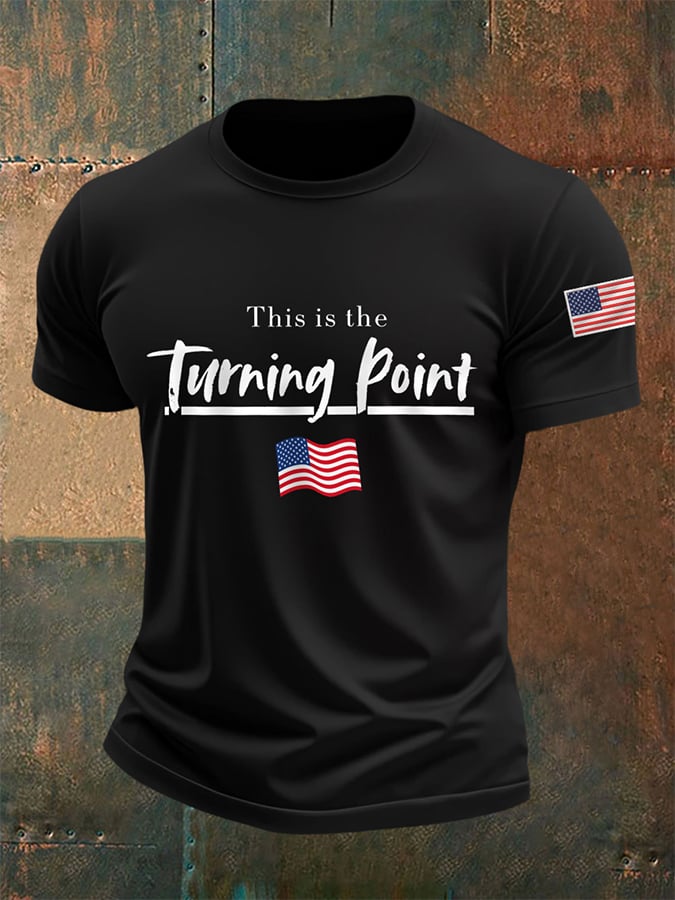 Men's This Is The Turning Point Print Round Neck T-Shirt