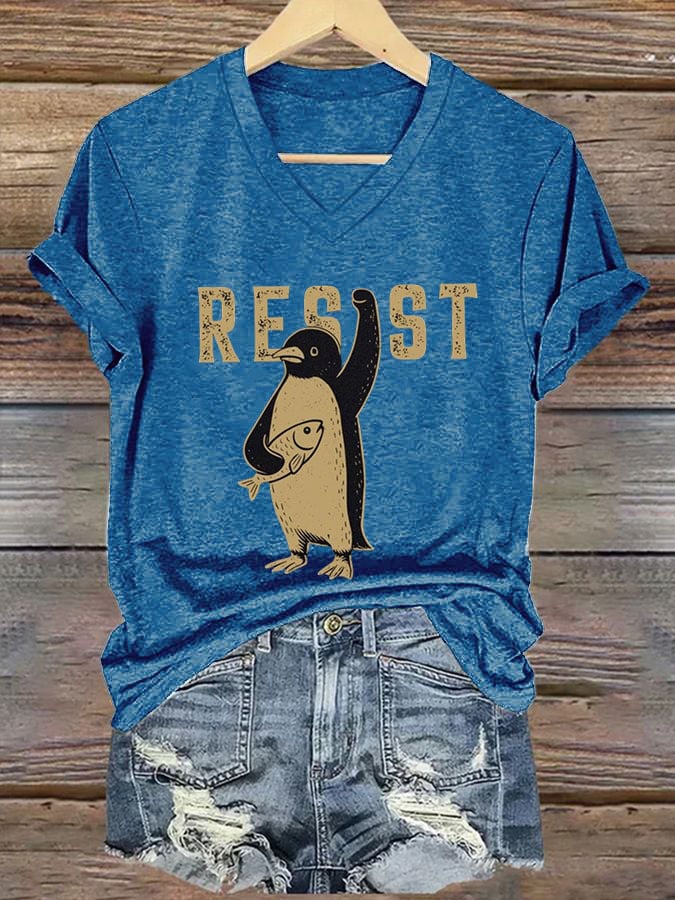 Women's FDT Portland Frog Protest Revolt Machine Print T-Shirt