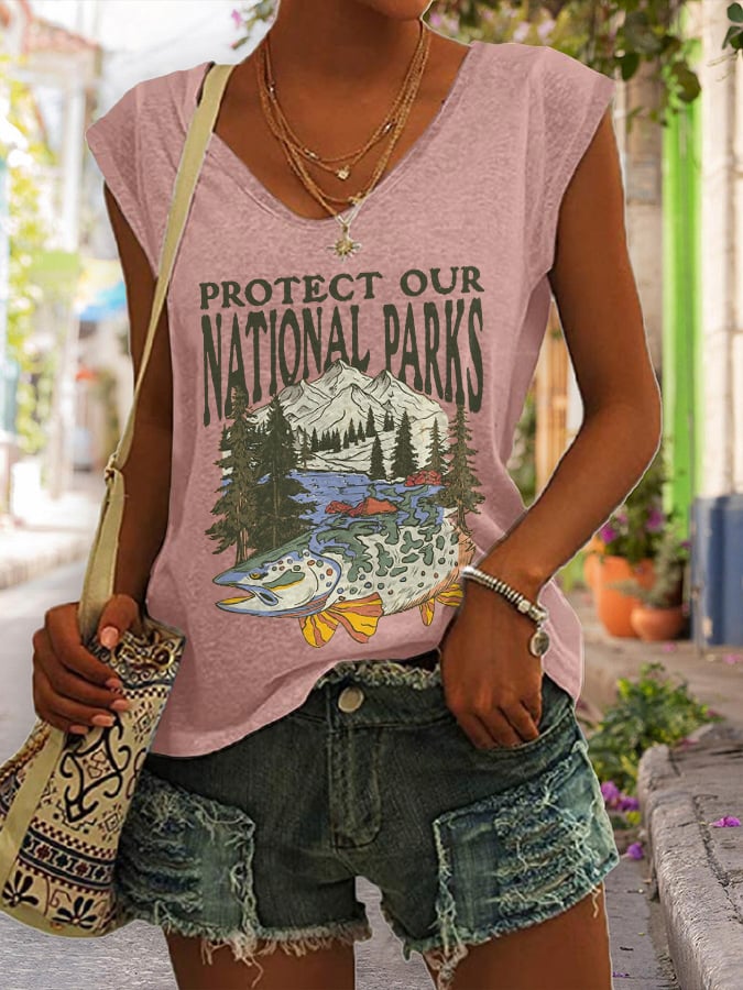 Women's Protect Our National Parks Print Tank Top