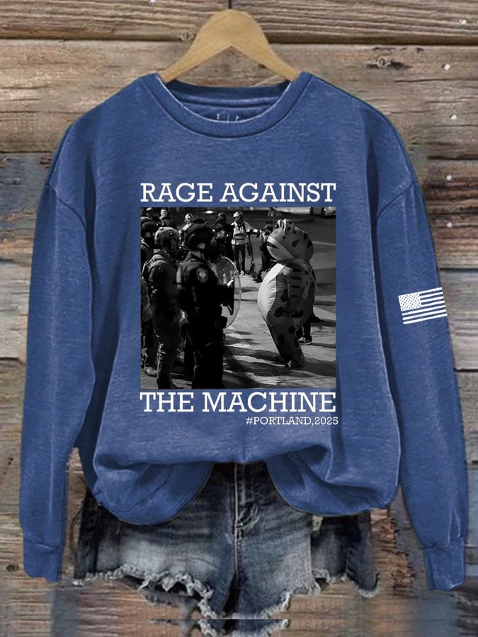 Women's Portland Frog Print Casual Sweatshirt