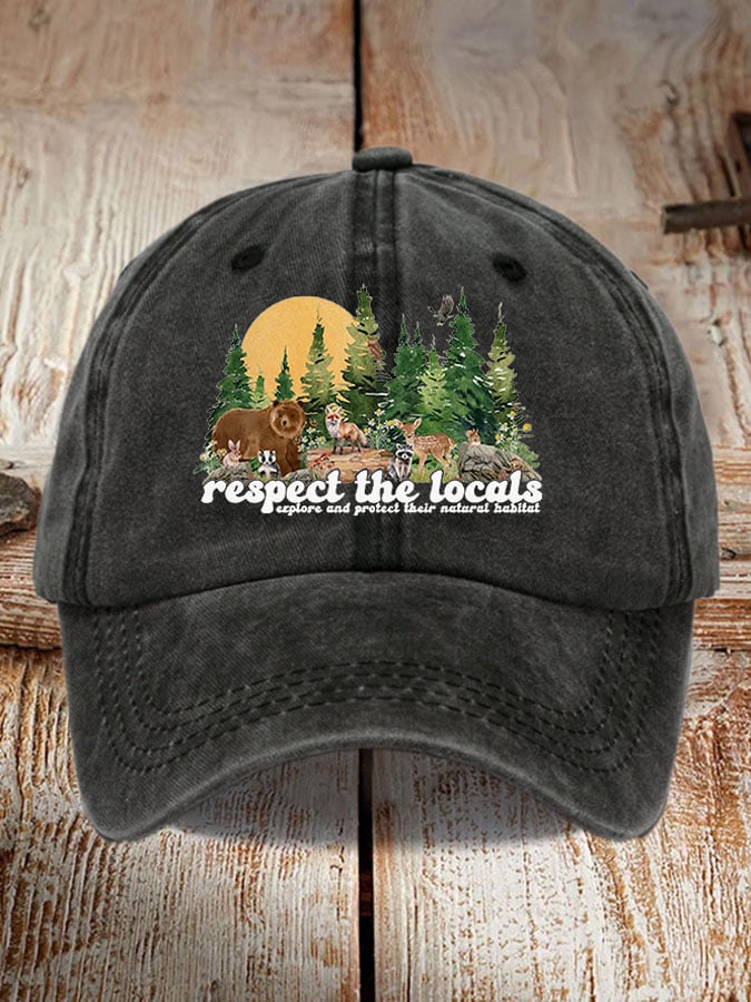 Respect The Locals Print Baseball Cap