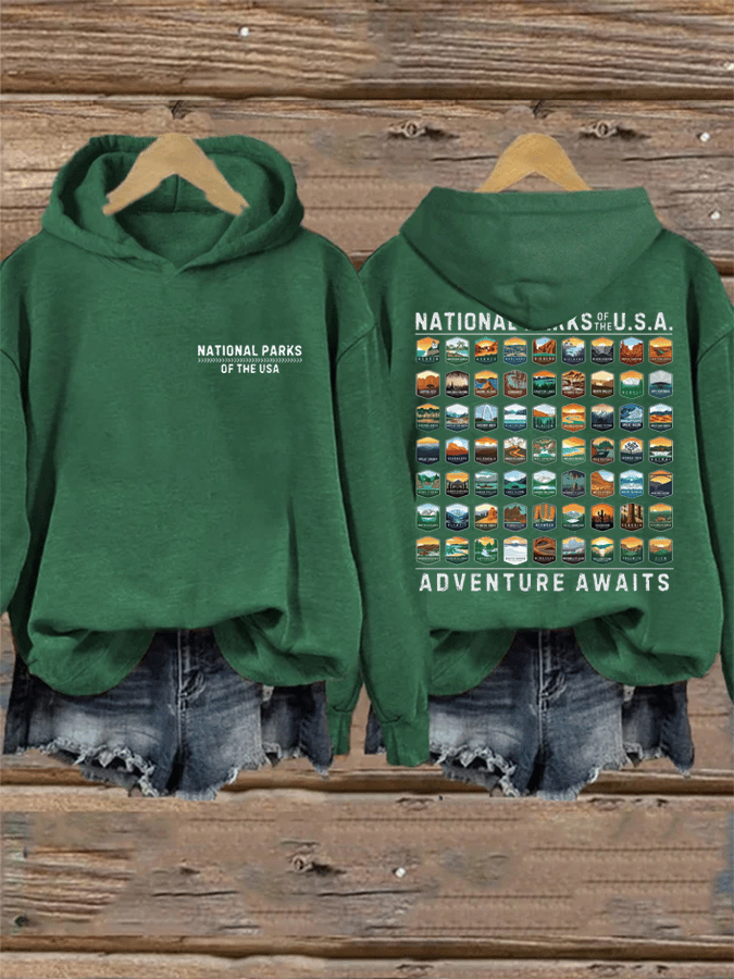 Women's National Parks Heat Transfer Hooded Sweatshirt