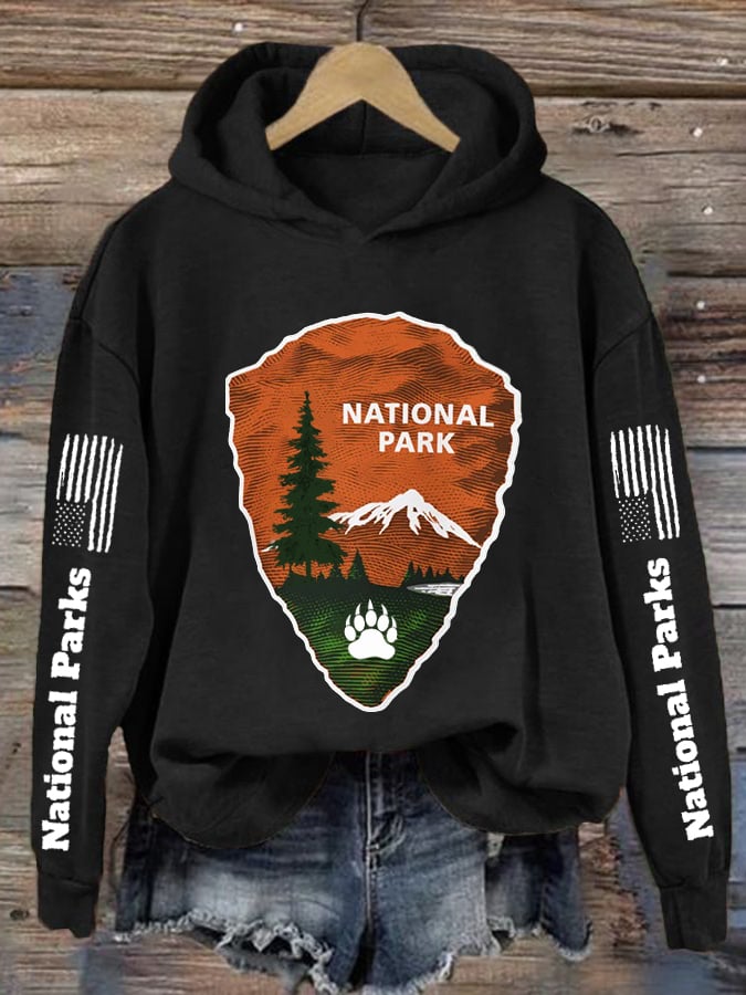 Women's Protect Our National Parks Hot Spots Print Hoodie