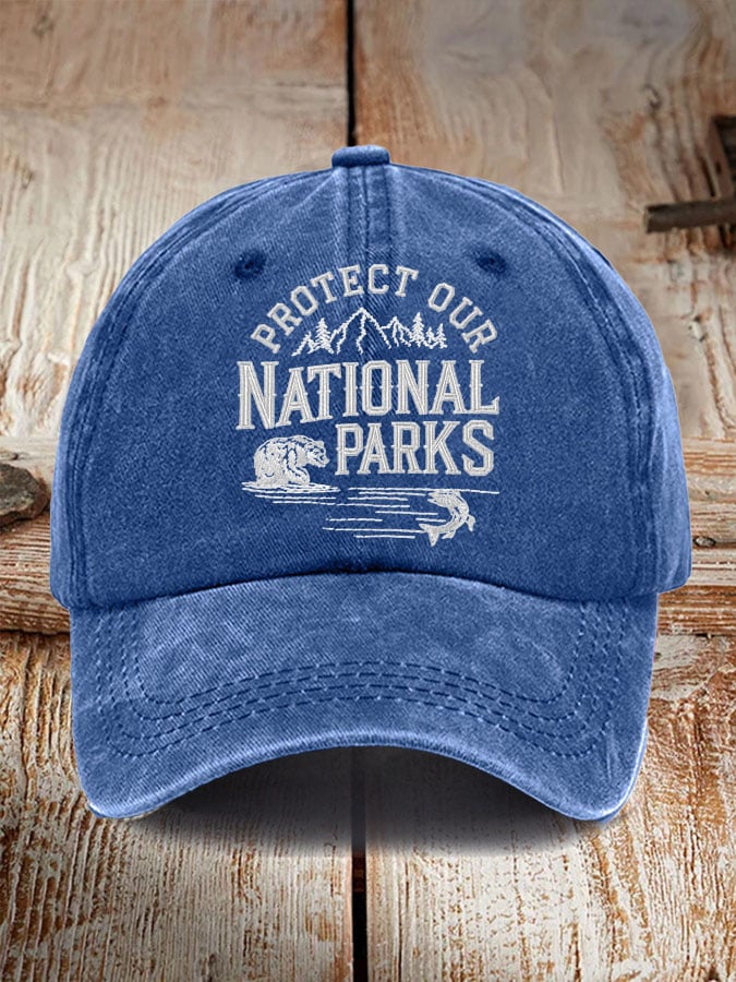Protect Our National Parks Print Baseball Cap
