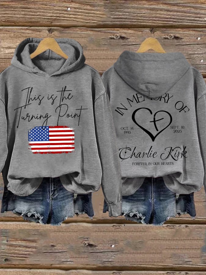 Retro This Is The Turning Point In Memory Of Forever In Our Hearts Print Hoodie