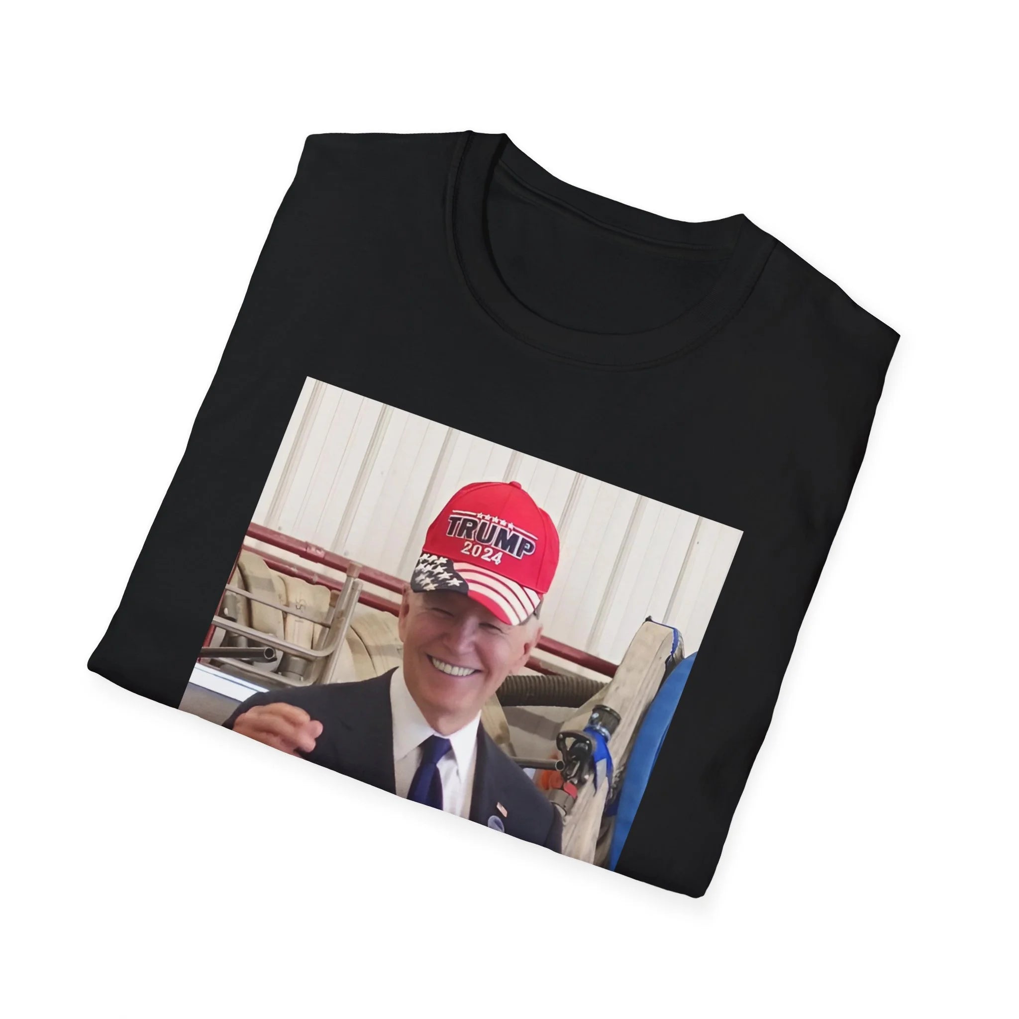 Biden Wearing Trump Hat Shirt