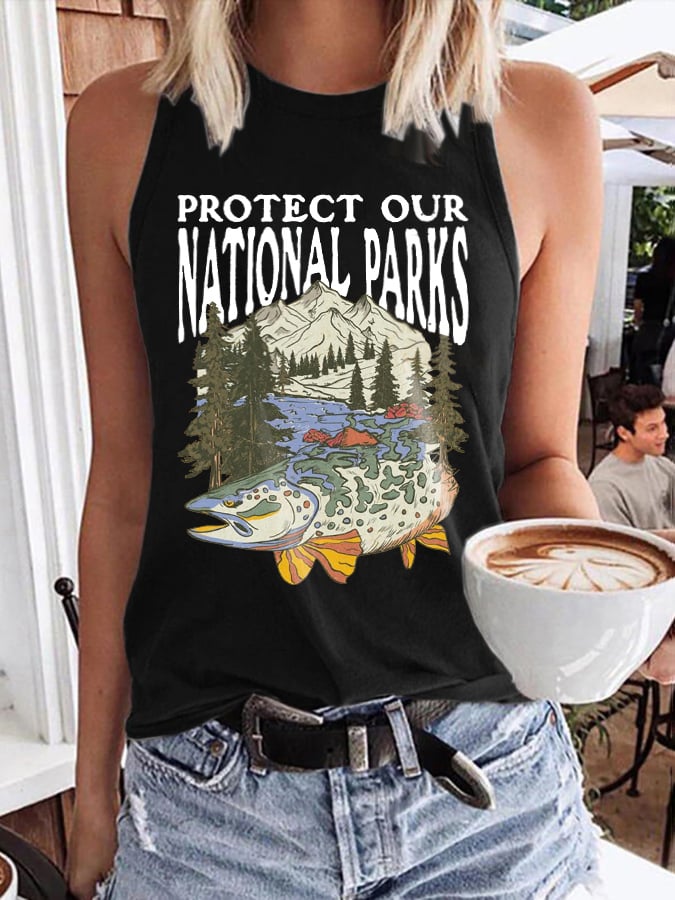 Women's Protect Our National Parks Print Tank Top
