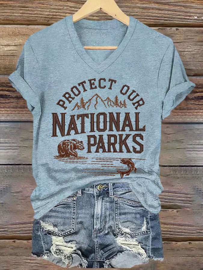 Women's Protect Our National Parks Printed T-Shirt