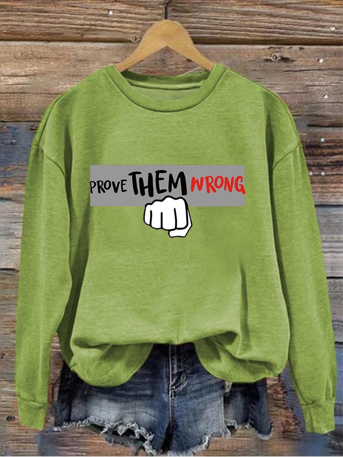 Women'S Casual Letter Print Long-Sleeved Sweatshirt