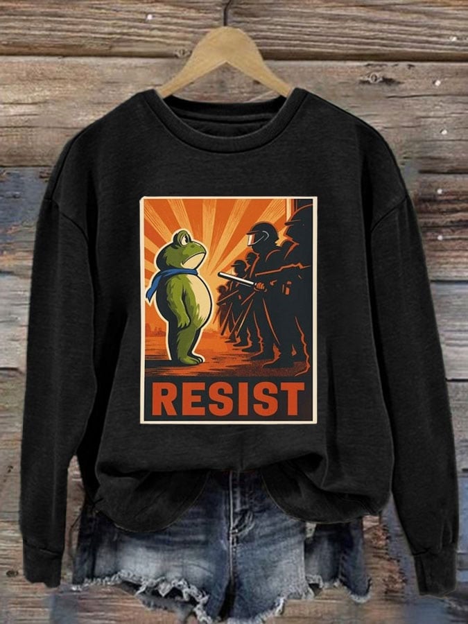 Women's Resist Print Casual Sweatshirt