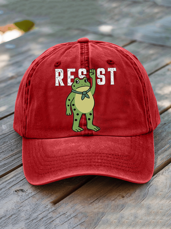 Unisex Washed Cotton FDT Print Hat